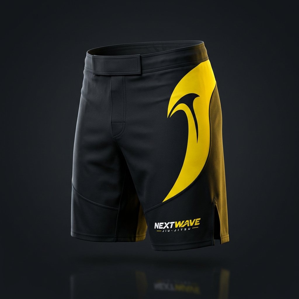 NEXTWAVE Fight Shorts — Wave Panel product preview